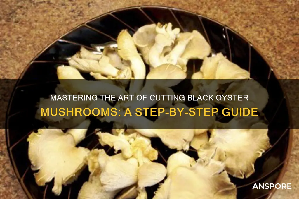 how to cut black oyster mushrooms