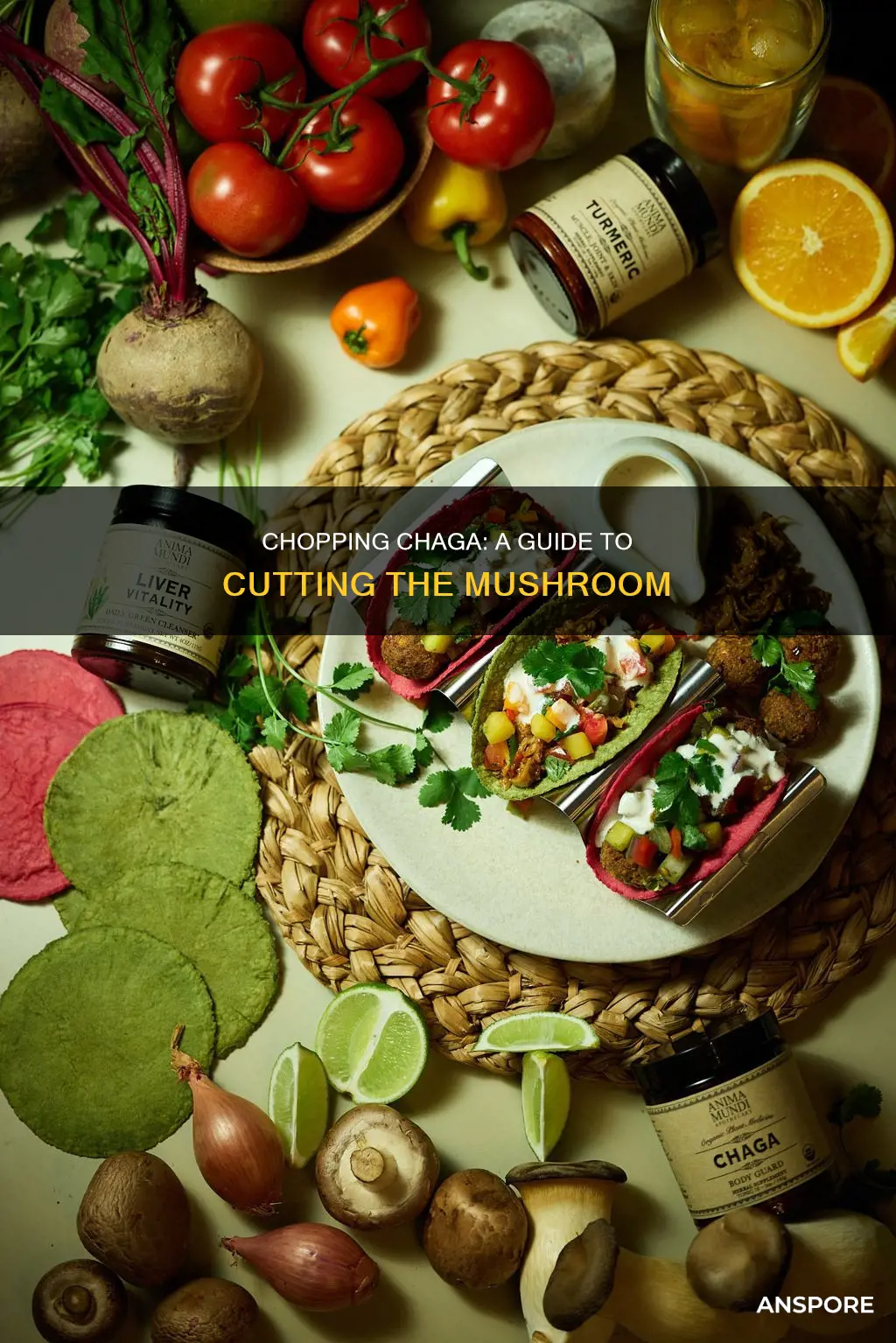 how to cut chaga mushroom