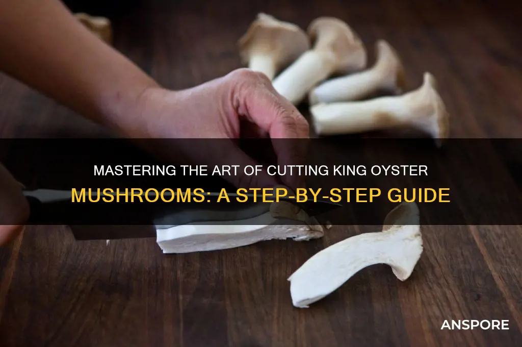 how to cut king oyster mushrooms
