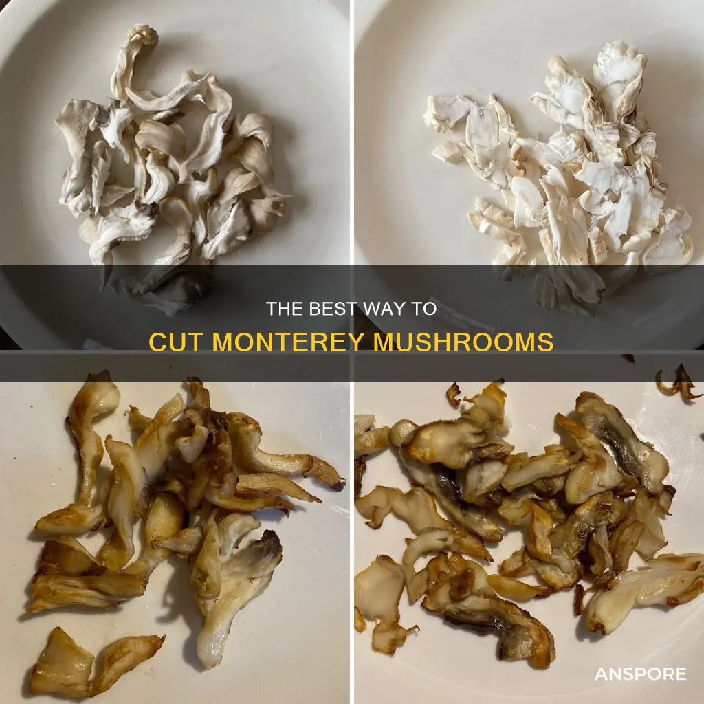 how to cut monterey mushrooms