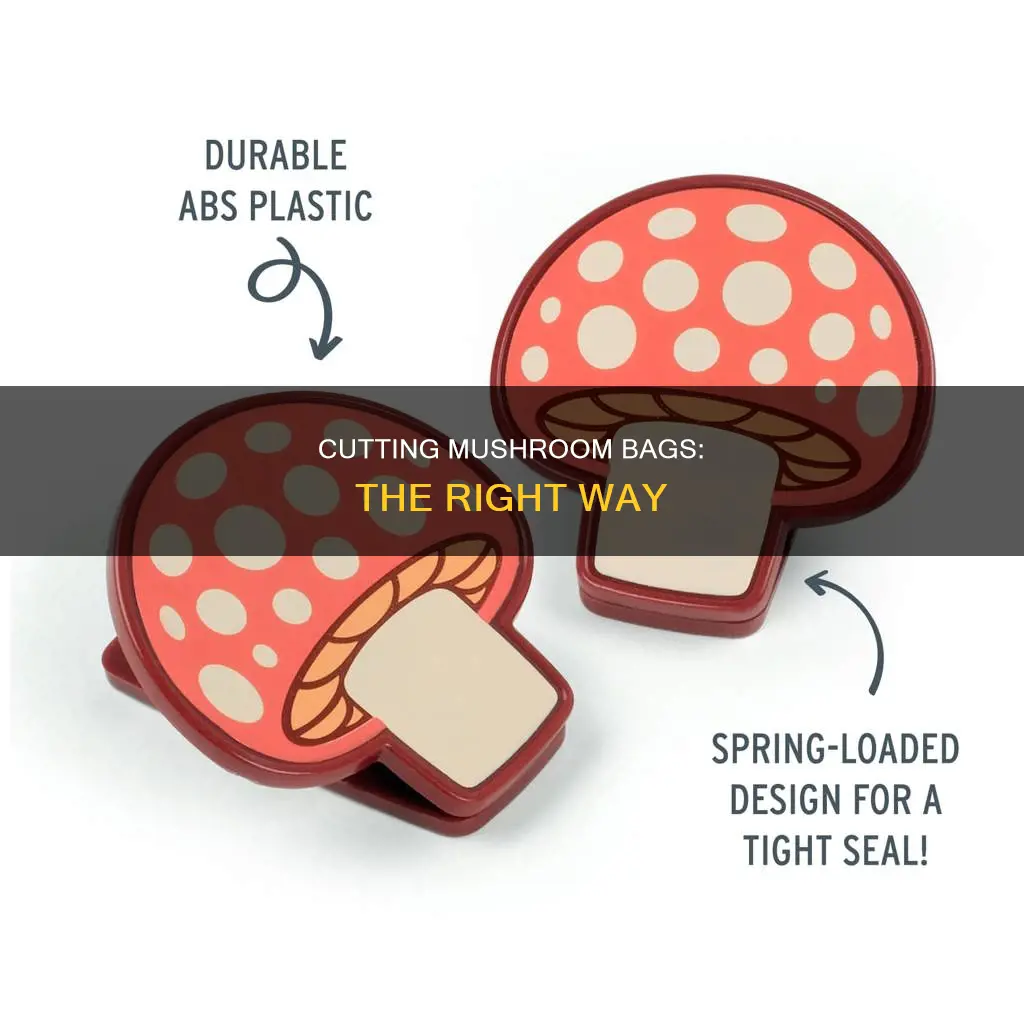 how to cut mushroom bags