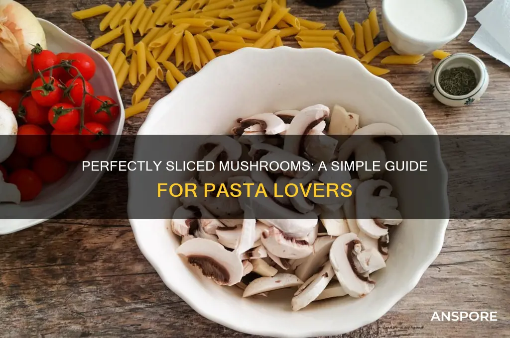 how to cut mushroom for pasta