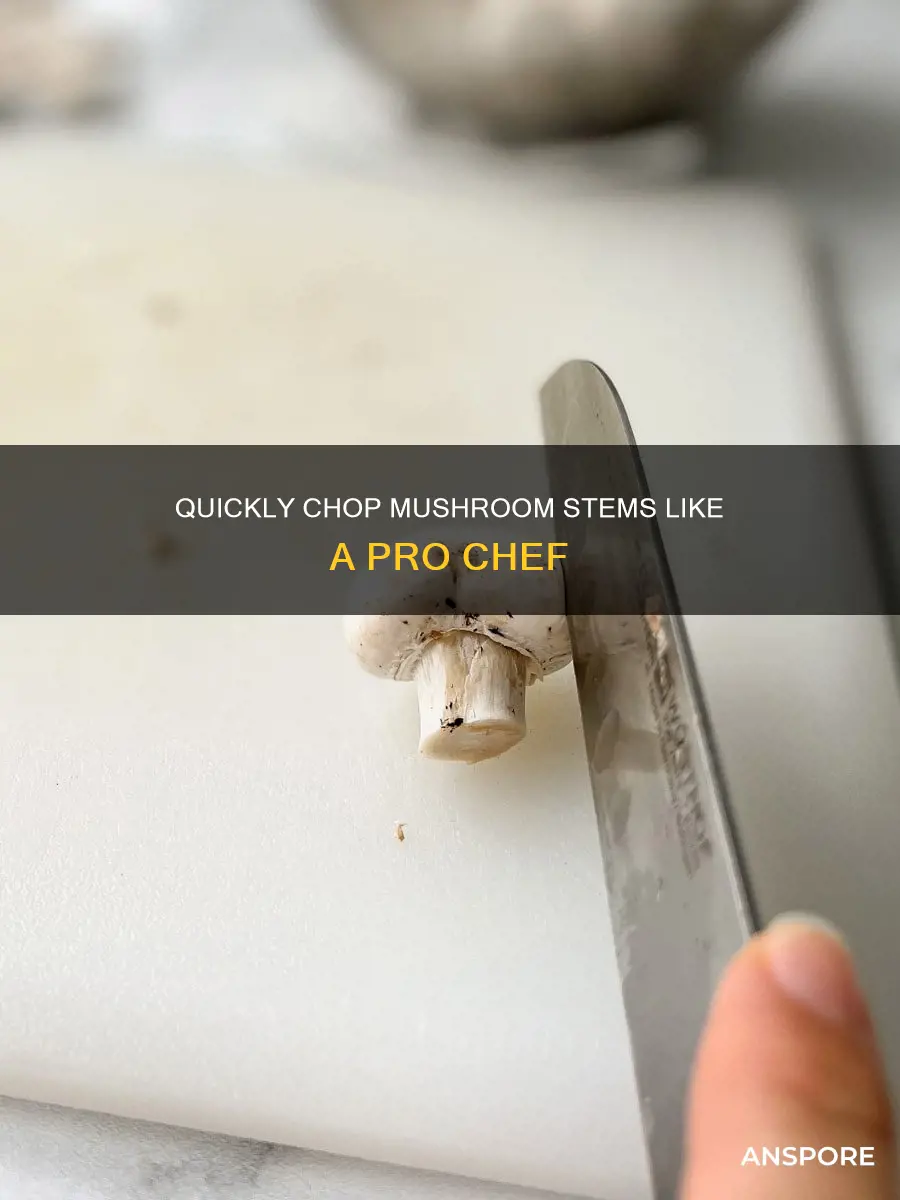 how to cut mushroom stems