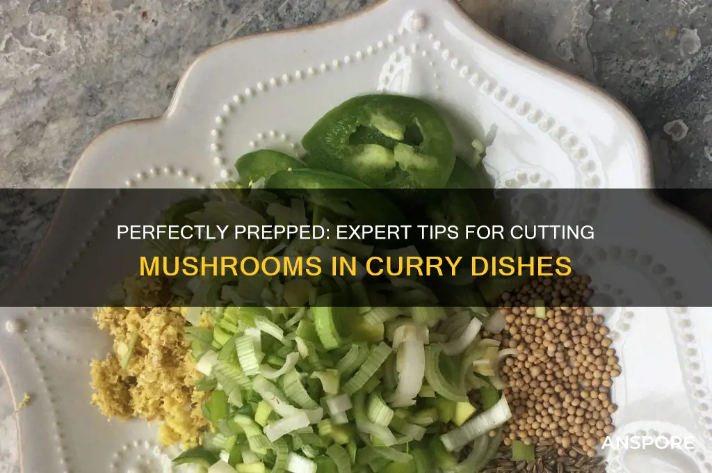 how to cut mushrooms for curry