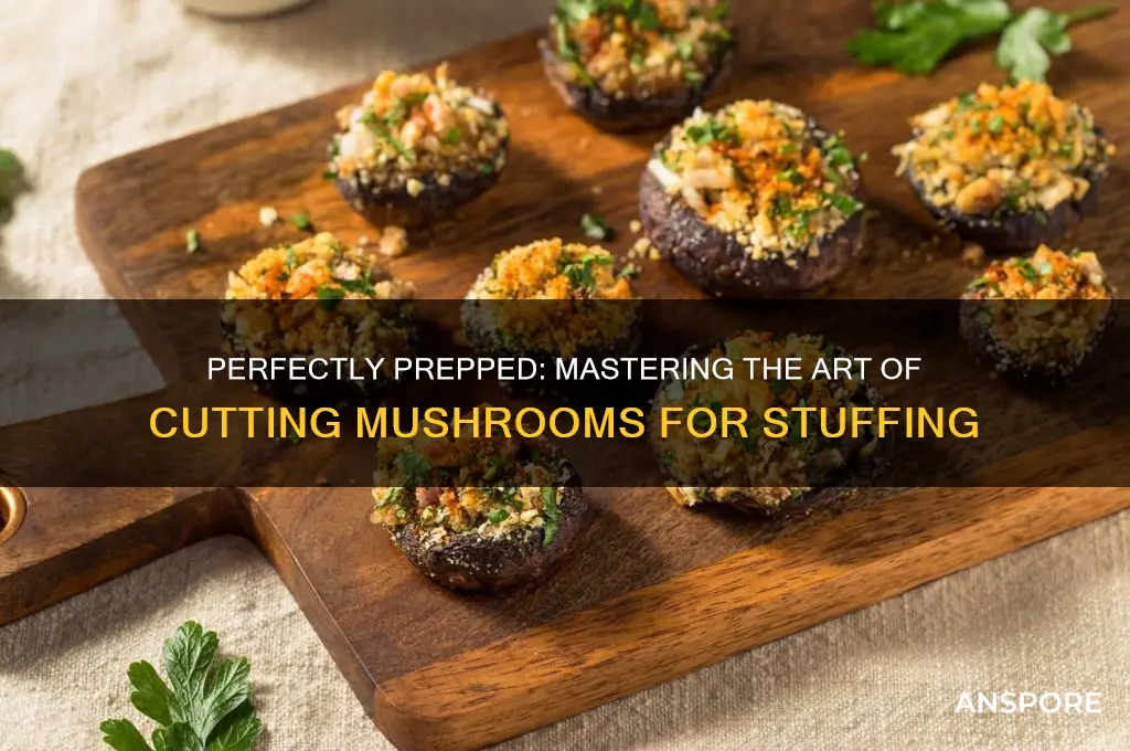 how to cut mushrooms for stuffed mushrooms