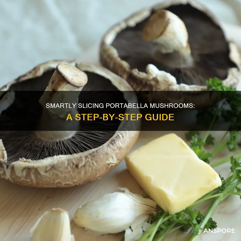 how to cut portabella mushroom