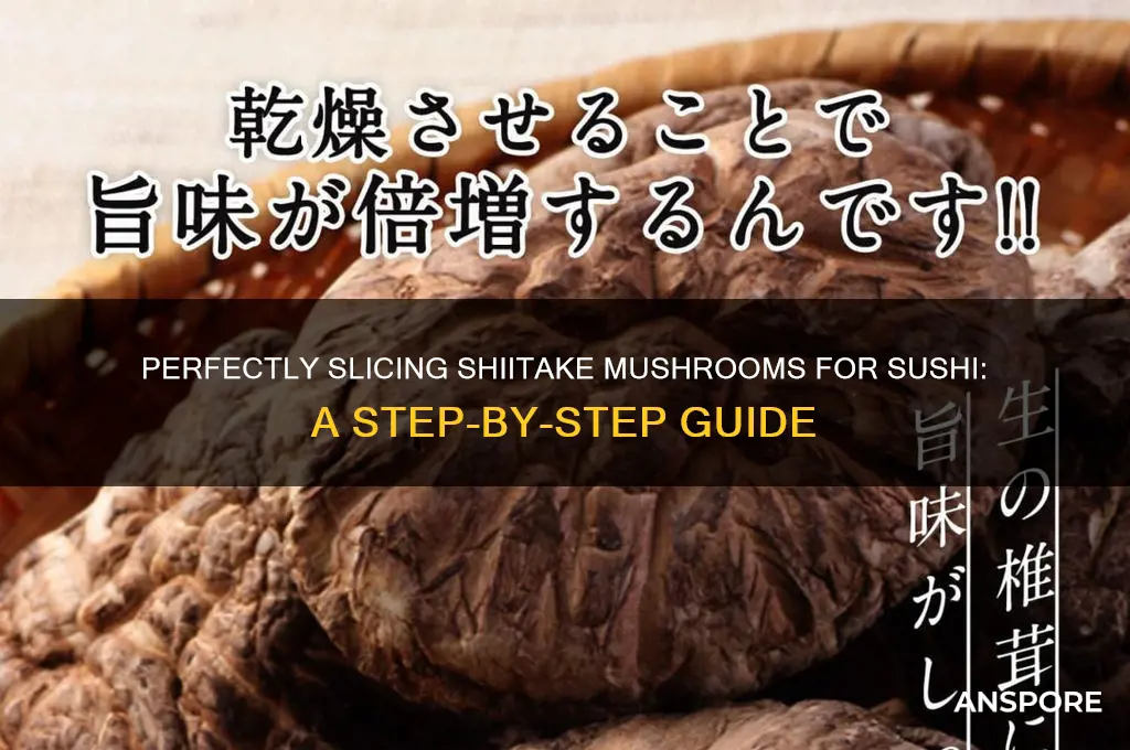 how to cut shitake mushrooms for sushi