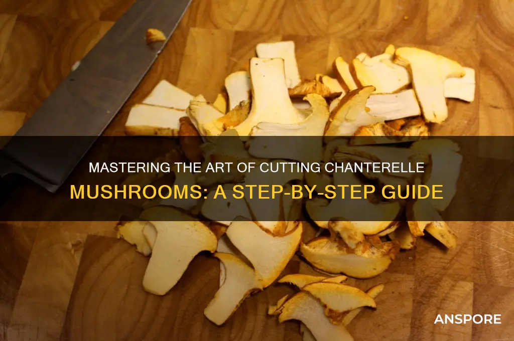 how to cut up a chanterelle mushroom