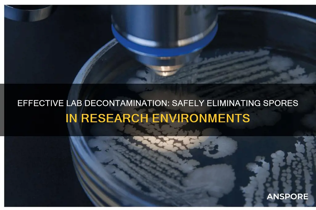 how to decontaminate spores in lab