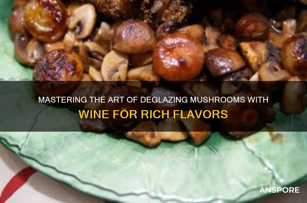 how to deglaze mushrooms with wine