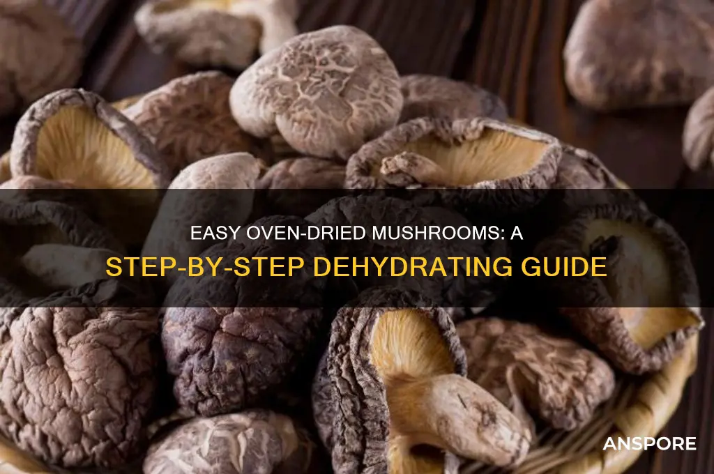 how to dehydrate mushrooms in oven