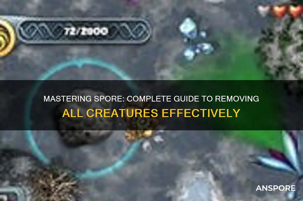 how to delete all creatures in spore