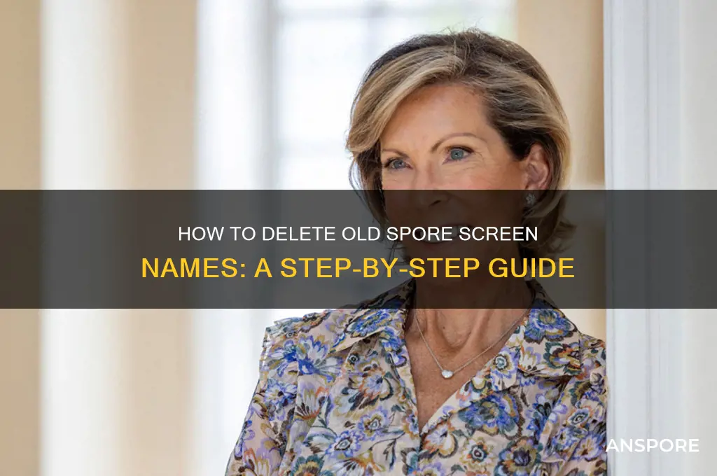 how to delete old spore screen names