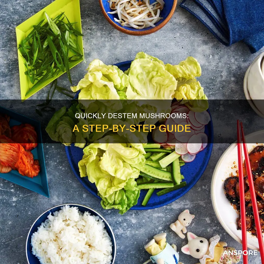 how to destem a mushroom