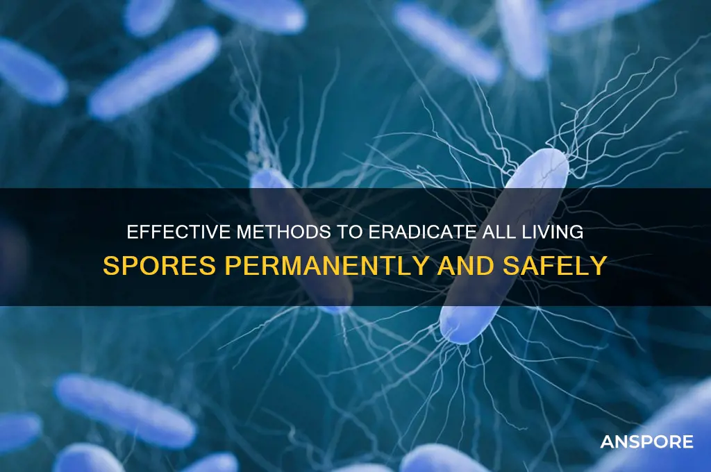 how to destroy all living spores