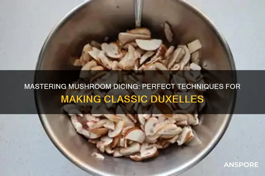 how to dice mushroom for duxelle