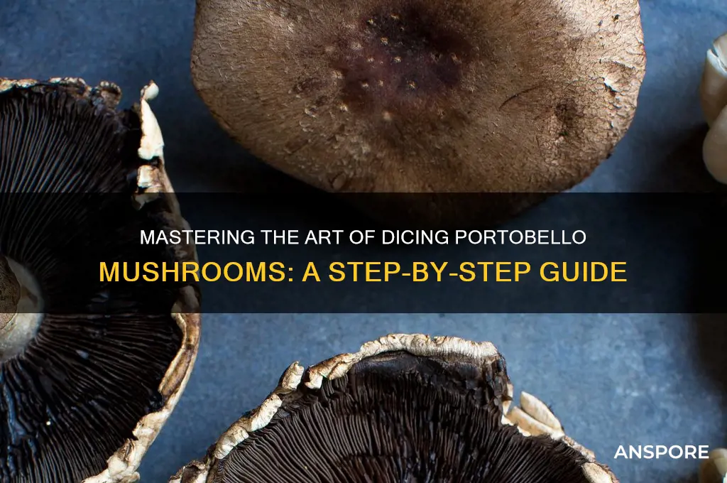 how to dice portobello mushrooms