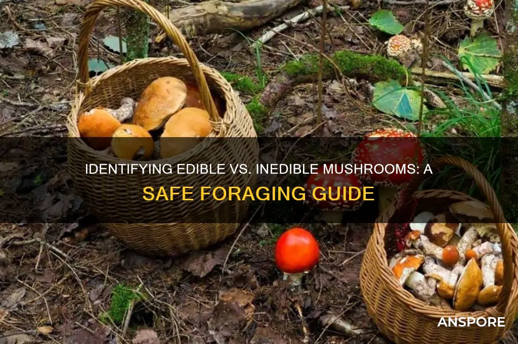 how to differentiate edible and inedible mushrooms