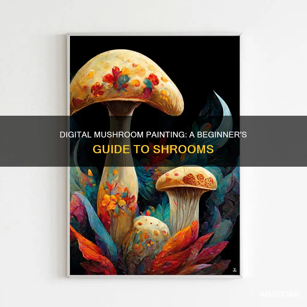 how to digital paint mushrooms