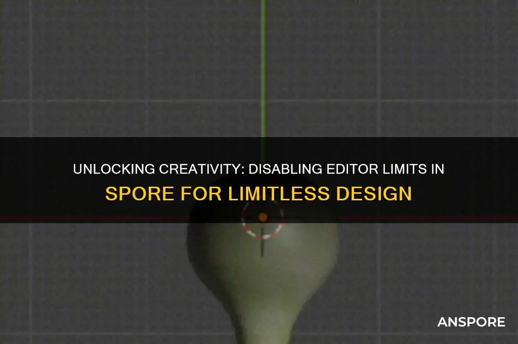 how to disable editor limits in spore