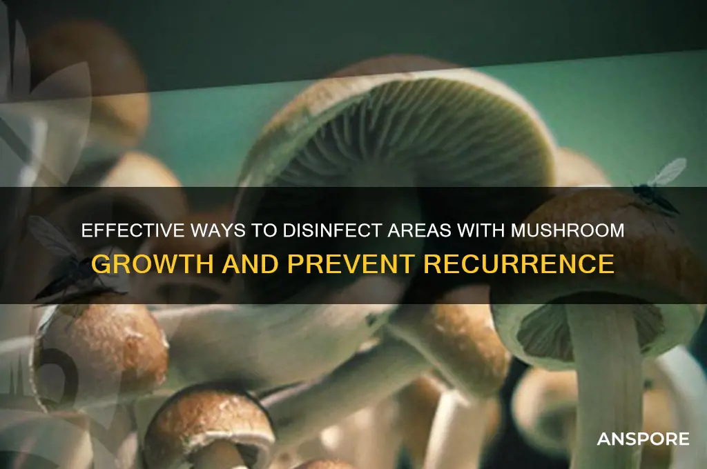 how to disinfect where you have mushrooms growing