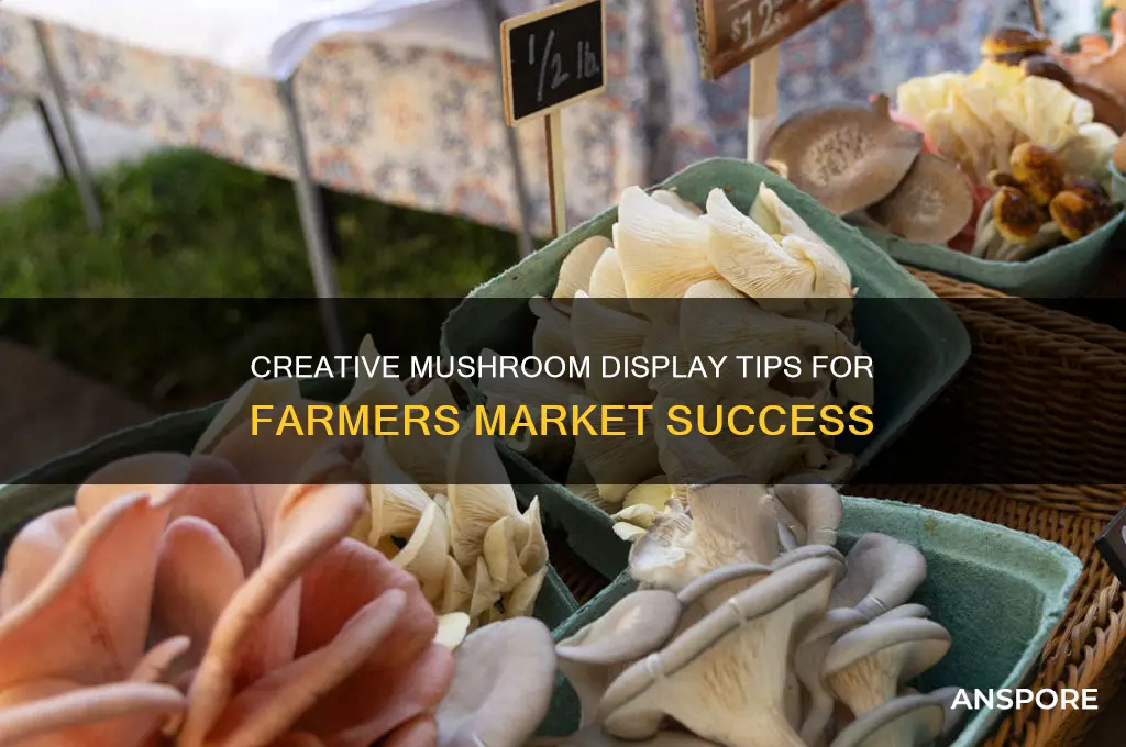 how to display mushrooms at a farmers market