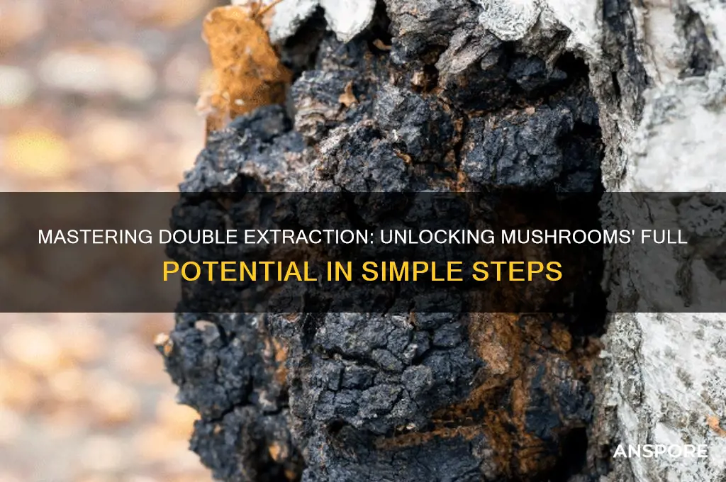 how to do double extraction on mushrooms