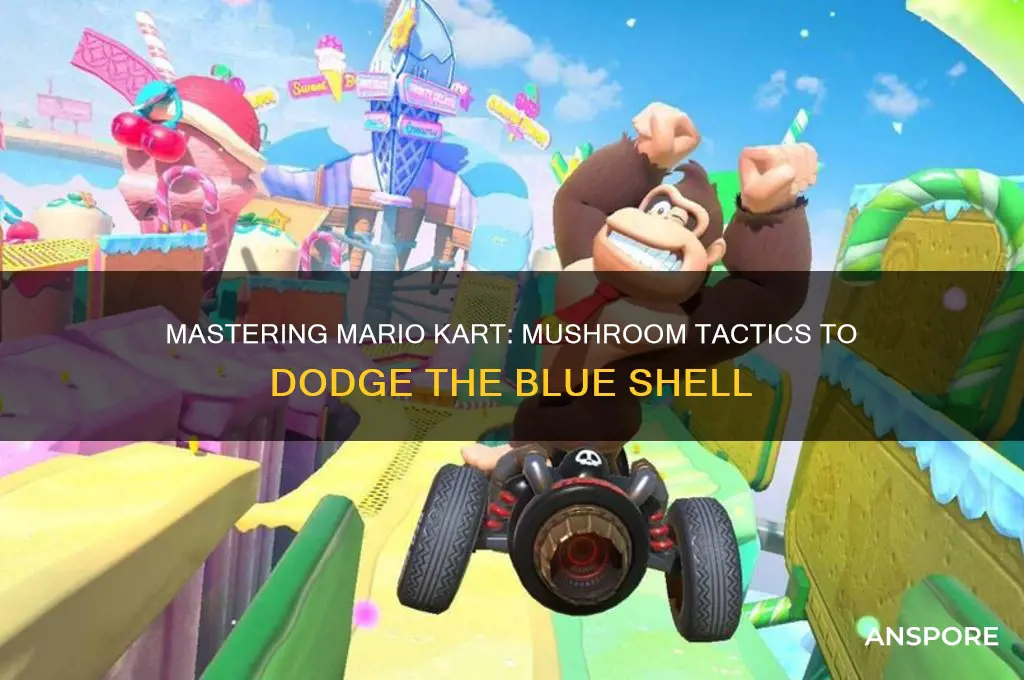how to dodge a blue shell with a mushroom