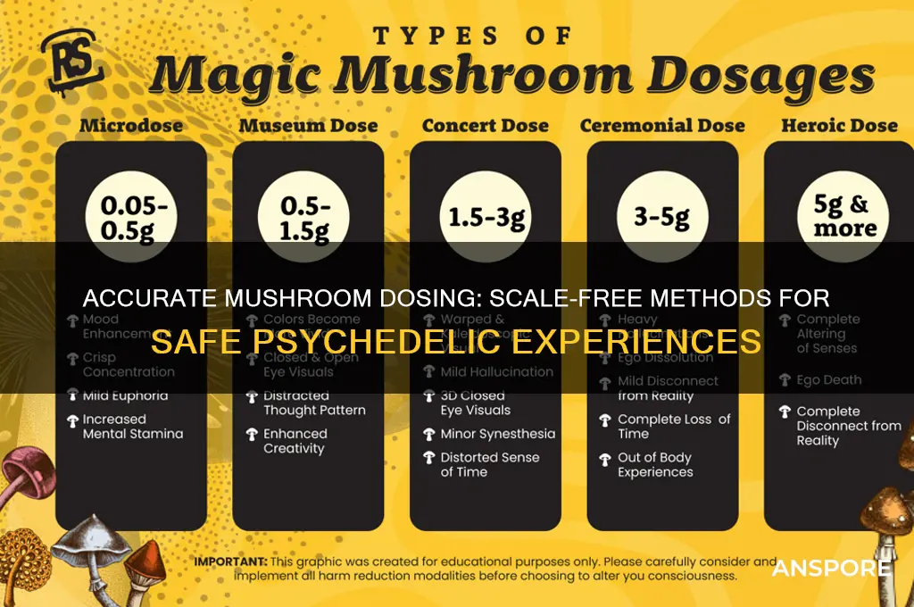 how to dose mushrooms without a scale