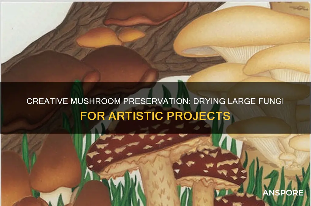 how to dry large mushrooms for art