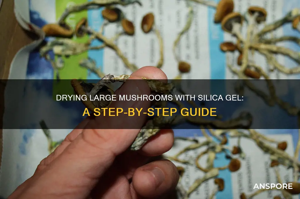 how to dry larger mushrooms in silica gel