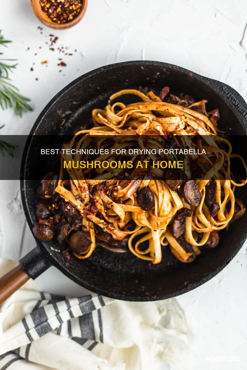 how to dry portabella mushrooms