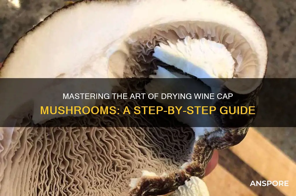 how to dry wine cap mushrooms