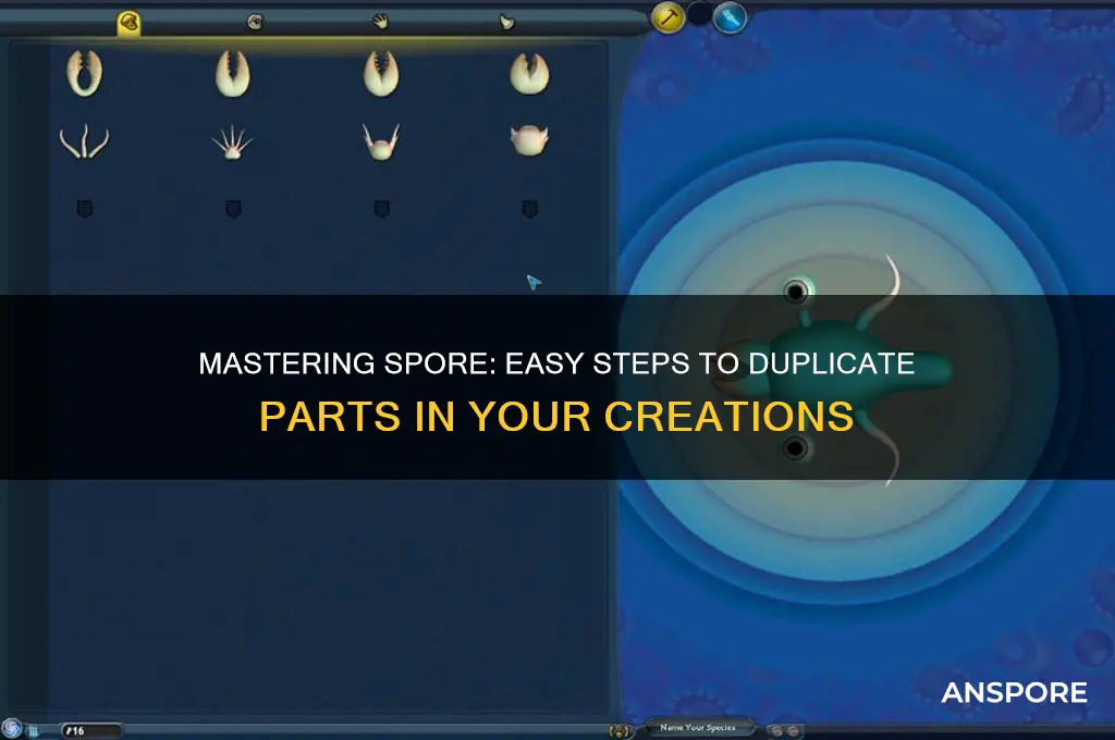 how to duplicate parts in spore
