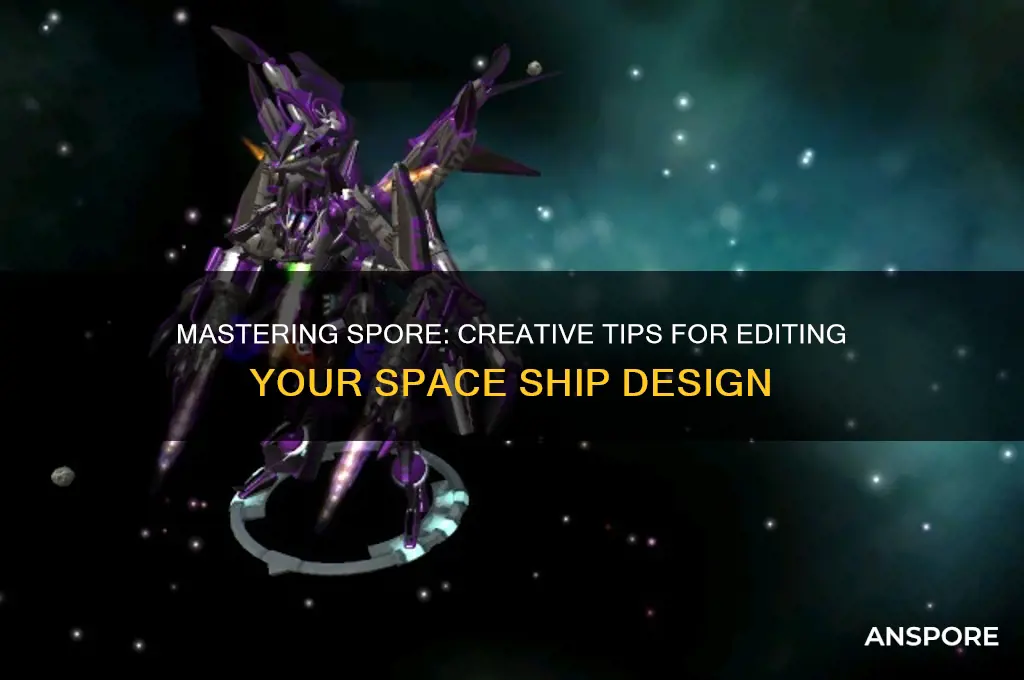 how to edit space ship in spore