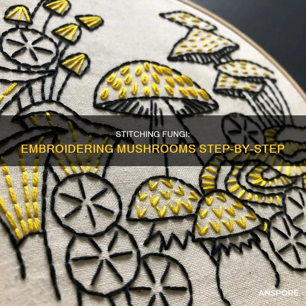 how to embroider mushrooms