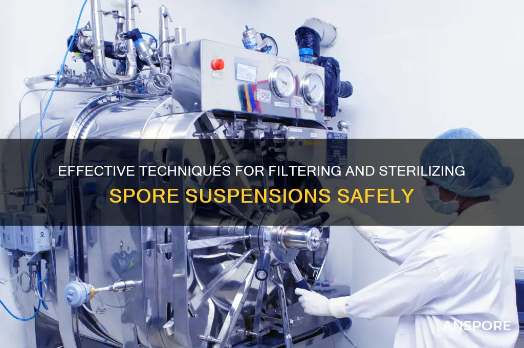 how to filter sterilize spore suspensions