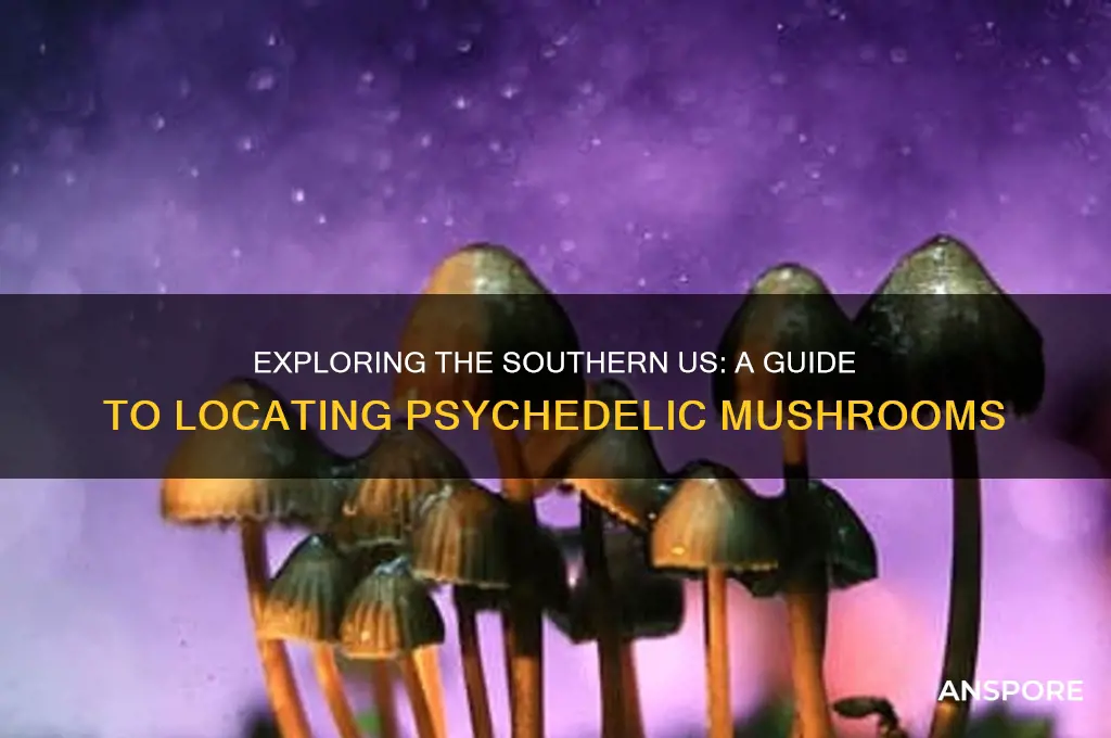 how to find pychadelic mushrooms in southern us