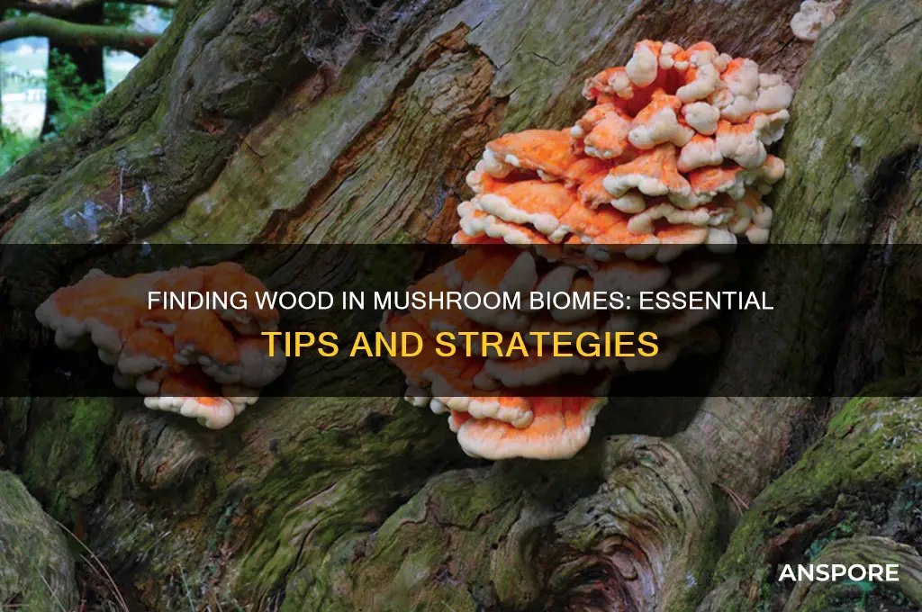 how to find wood in a mushroom biome