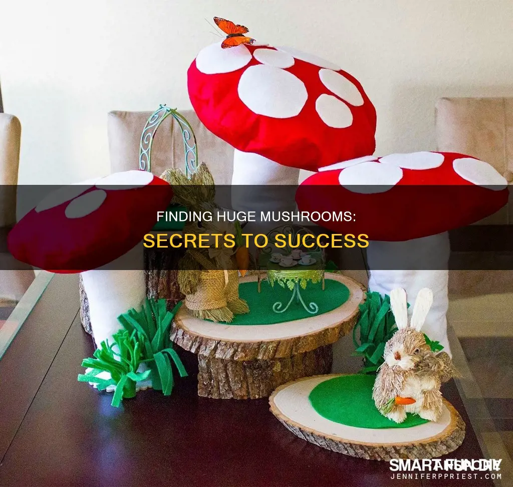 how to fine huge mushrooms