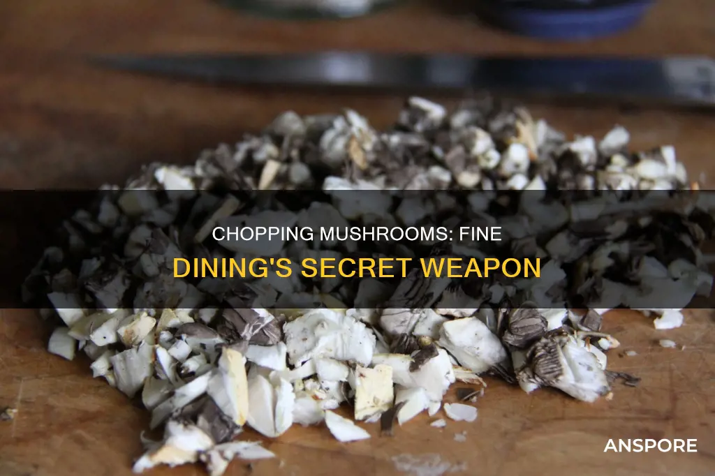 how to finely chop mushrooms