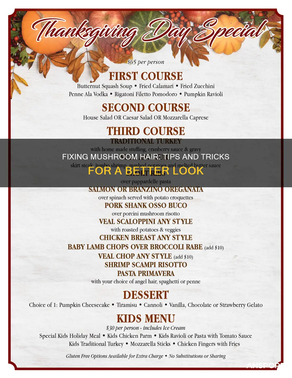 how to fix mushroom hair