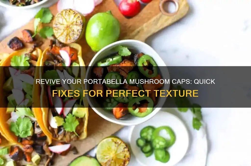 how to fix portabella mushroom caps