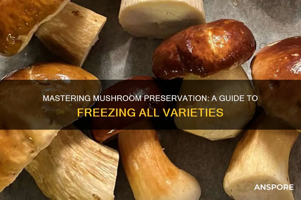 how to freeze all kinds of mushrooms