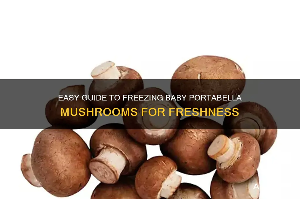 how to freeze baby portabella mushrooms