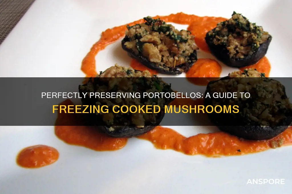 how to freeze cooked portobello mushrooms