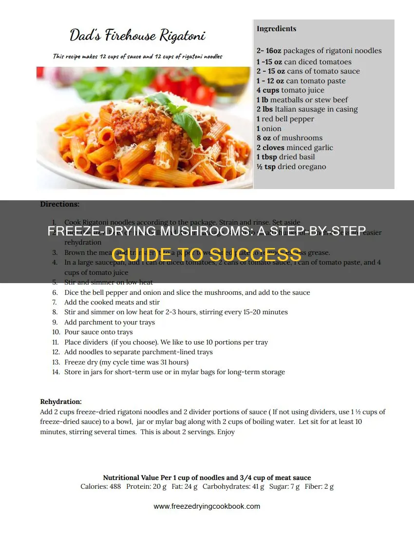 how to freeze dry mushrooms