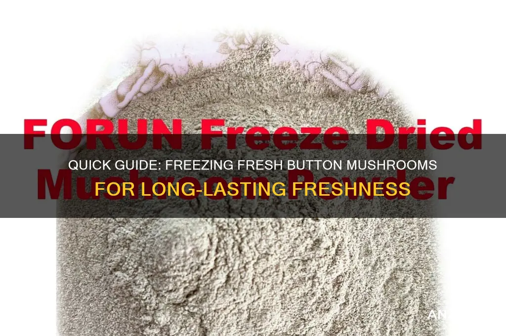 how to freeze fresh button mushrooms