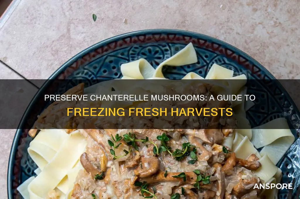 how to freeze fresh chanterelle mushrooms