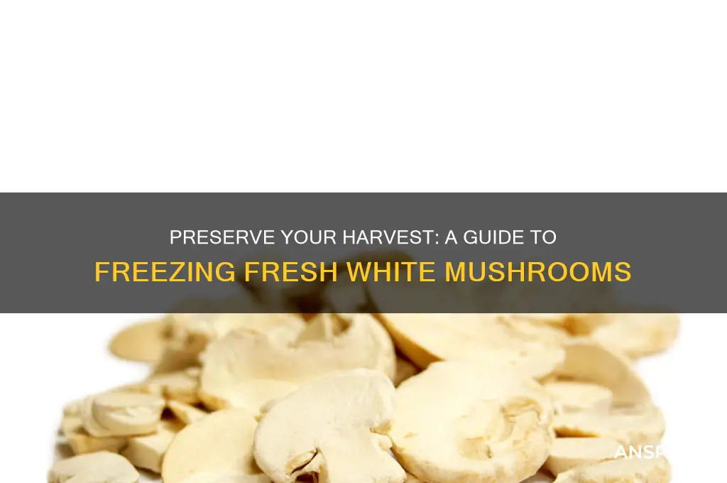 how to freeze fresh white mushrooms